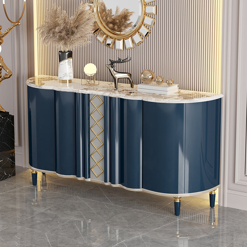 Contemporary Side Board Stone Sideboard Table with Doors for Kitchen