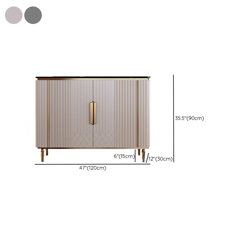 Contemporary Side Board Marble Sideboard Cabinet with Legs for Dining Room