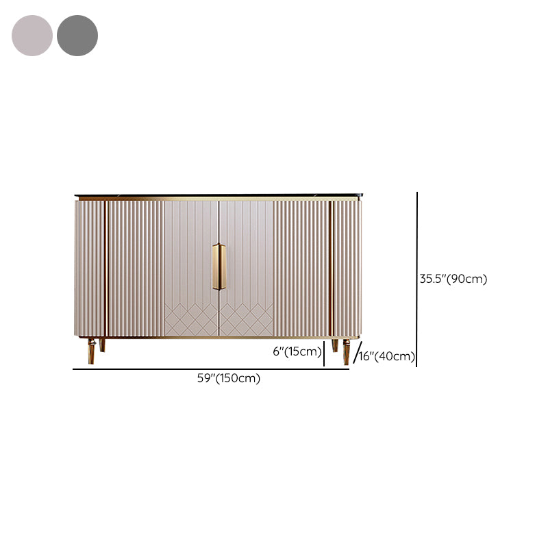 Contemporary Side Board Marble Sideboard Cabinet with Legs for Dining Room