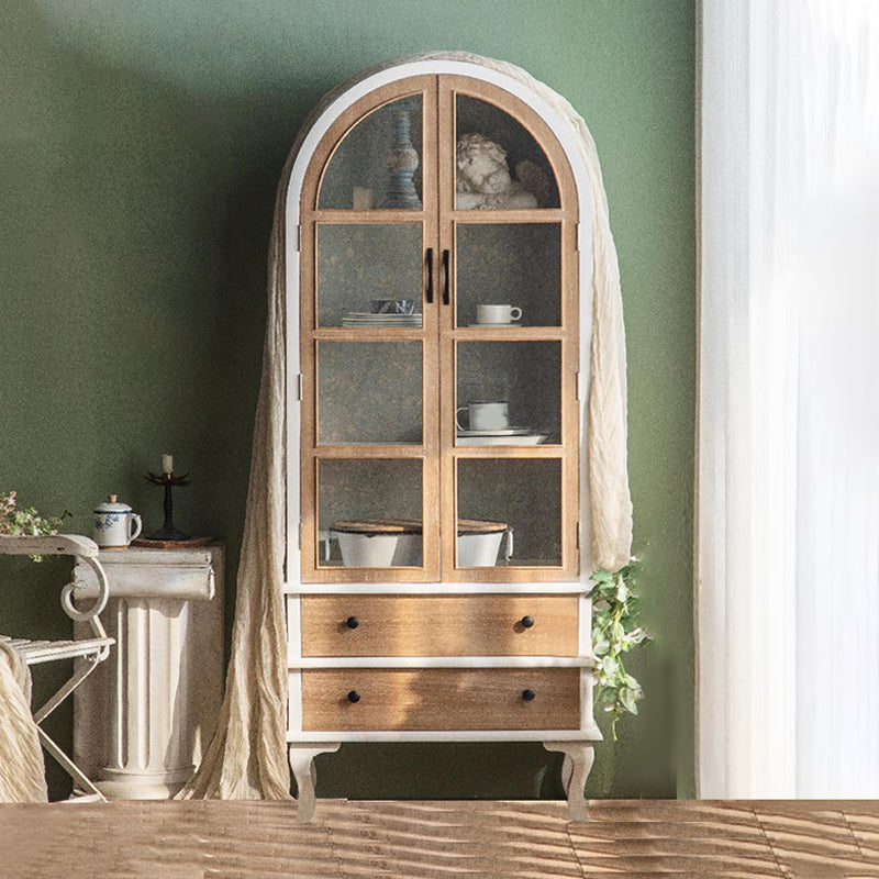 Contemporary Side Board Pine Sideboard Cabinet with Doors for Kitchen