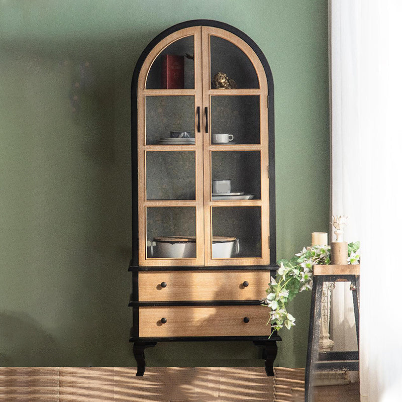 Contemporary Side Board Pine Sideboard Cabinet with Doors for Kitchen