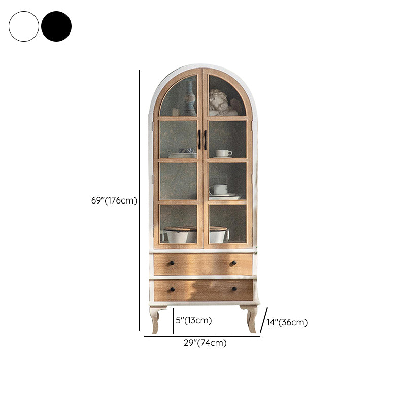 Contemporary Side Board Pine Sideboard Cabinet with Doors for Kitchen