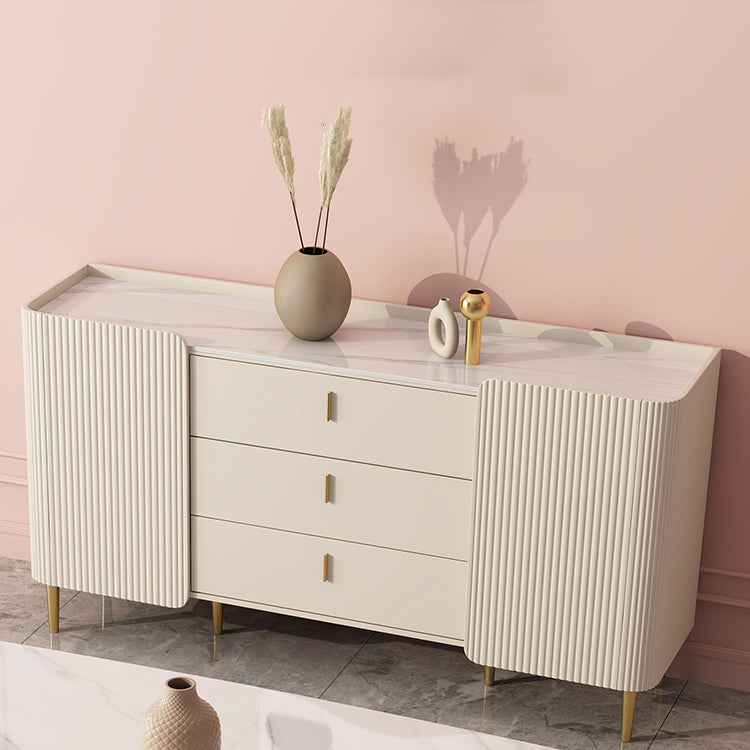 Contemporary Sideboard Stone Sideboard Cabinet with Doors for Kitchen