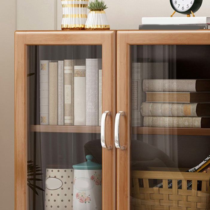 Contemporary Sideboard Table Bamboo Sideboard Cabinet with Doors for Kitchen