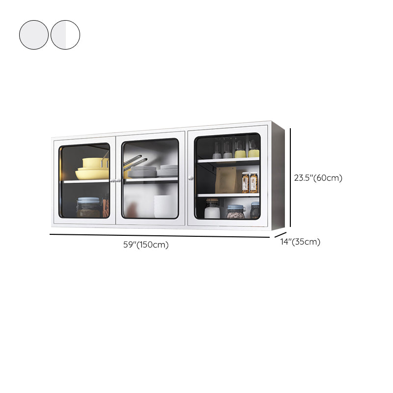 Contemporary Display Stand Stainless Steel Hutch Cabinet for Dining Room