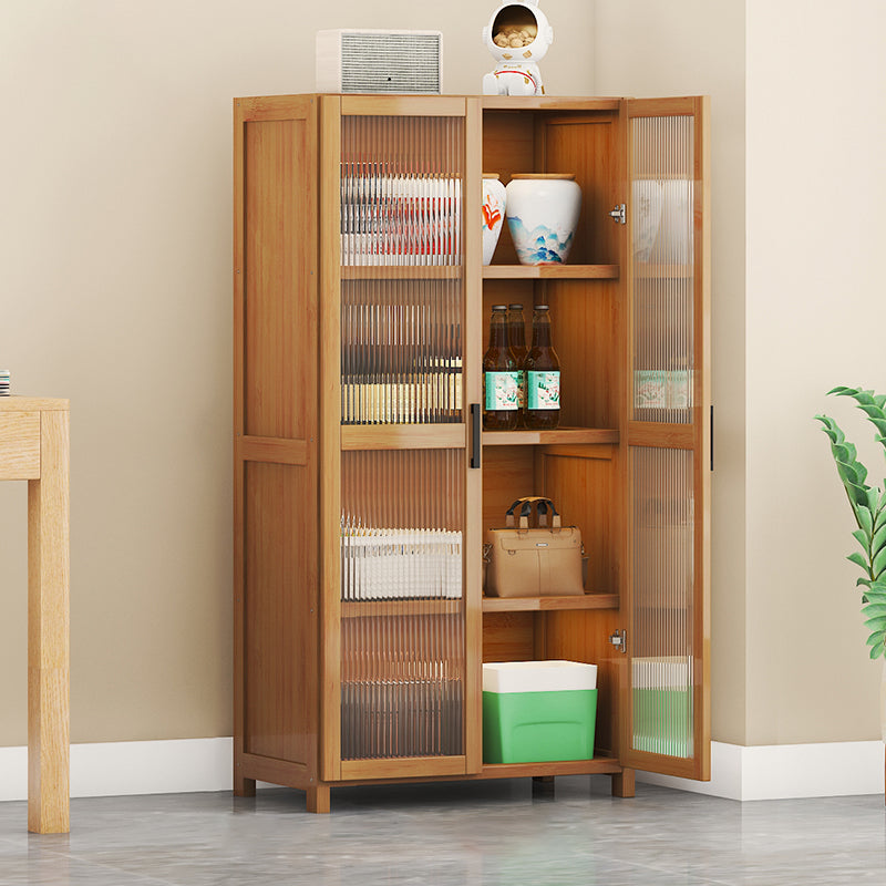 Contemporary Display Stand Bamboo Buffet Cabinet for Dining Room