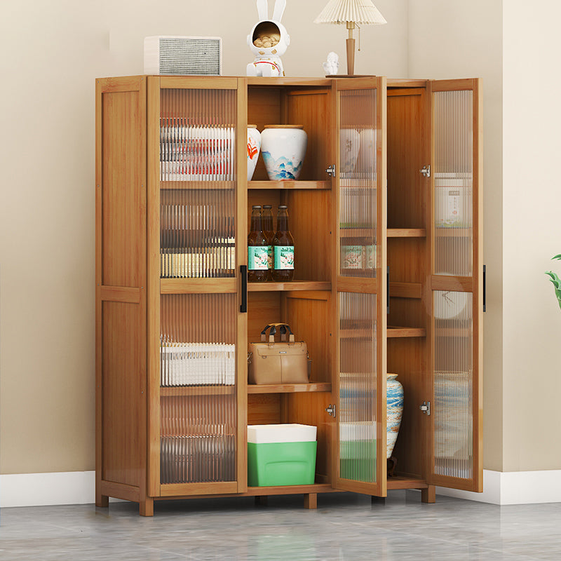 Contemporary Display Stand Bamboo Buffet Cabinet for Dining Room