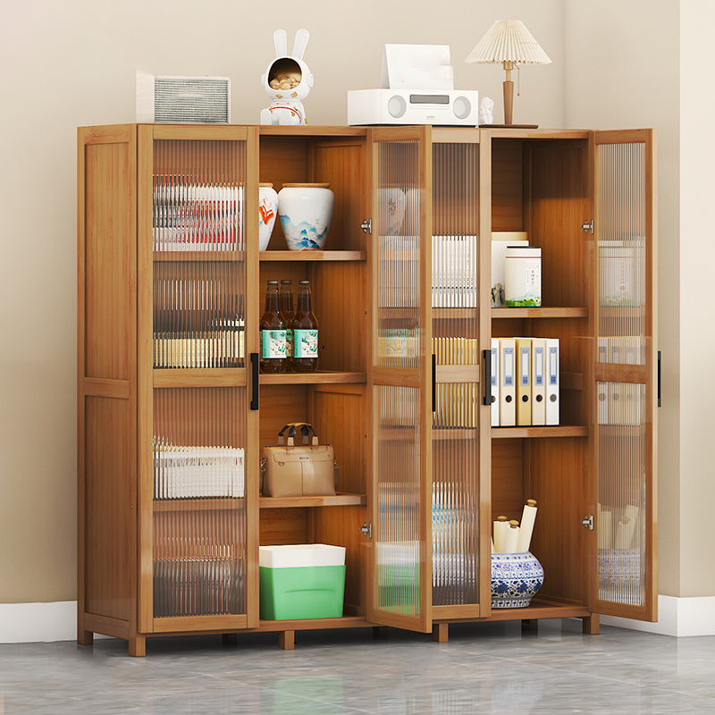 Contemporary Display Stand Bamboo Buffet Cabinet for Dining Room