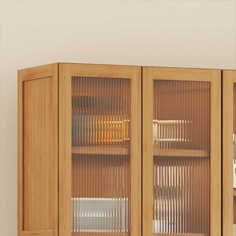 Contemporary Display Stand Bamboo Buffet Cabinet for Dining Room