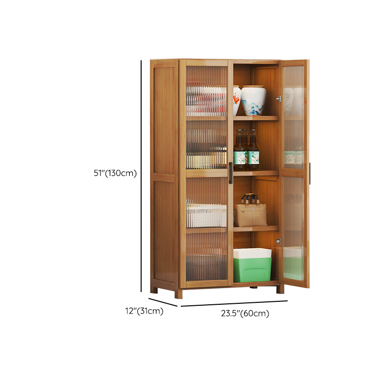 Contemporary Display Stand Bamboo Buffet Cabinet for Dining Room