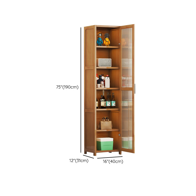 Contemporary Display Stand Bamboo Buffet Cabinet for Dining Room