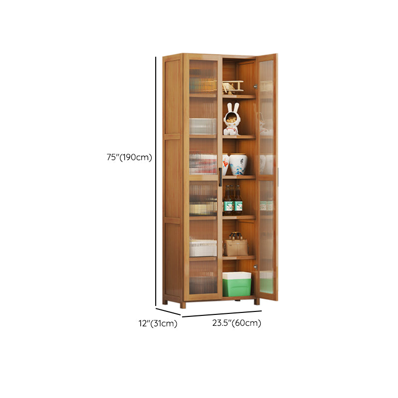 Contemporary Display Stand Bamboo Buffet Cabinet for Dining Room