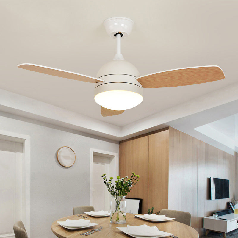 Nordic Ceiling Fan Light Fixture Wooden LED Ceiling Lamp for Living Room