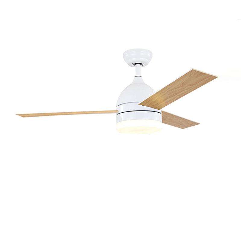 Nordic Ceiling Fan Light Fixture Wooden LED Ceiling Lamp for Living Room