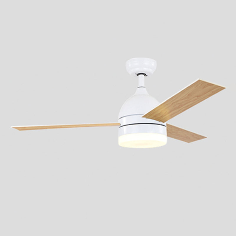 Nordic Ceiling Fan Light Fixture Wooden LED Ceiling Lamp for Living Room