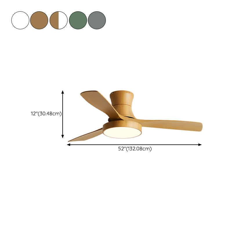 Fan Shape Metal Ceiling Fan Kid Style 1 Light Ceiling Mount Fans Fixture for Bedroom