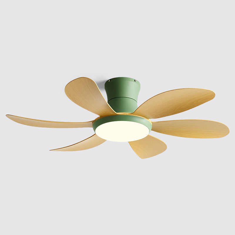 Metal Fan Shape Ceiling Fan Kid Style 1-Light Ceiling Mount Fans Fixtures