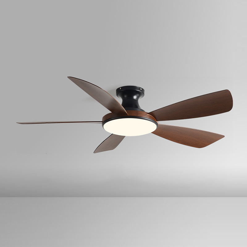 Modern LED Ceiling Fan 5 - Blades Metal and Acrylic Fan Lighting Fixture