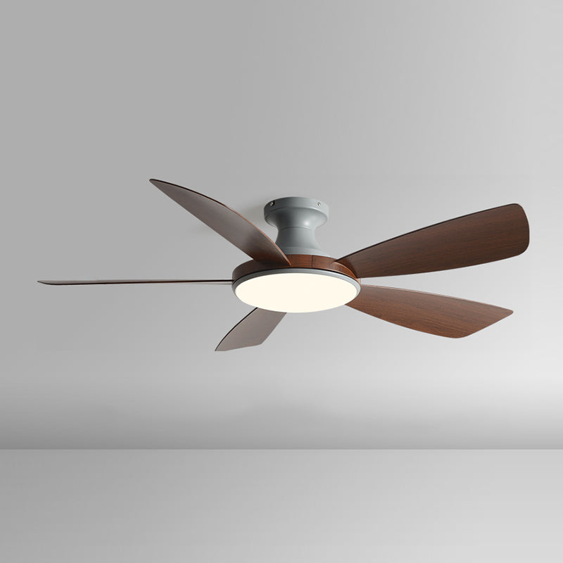 Modern LED Ceiling Fan 5 - Blades Metal and Acrylic Fan Lighting Fixture