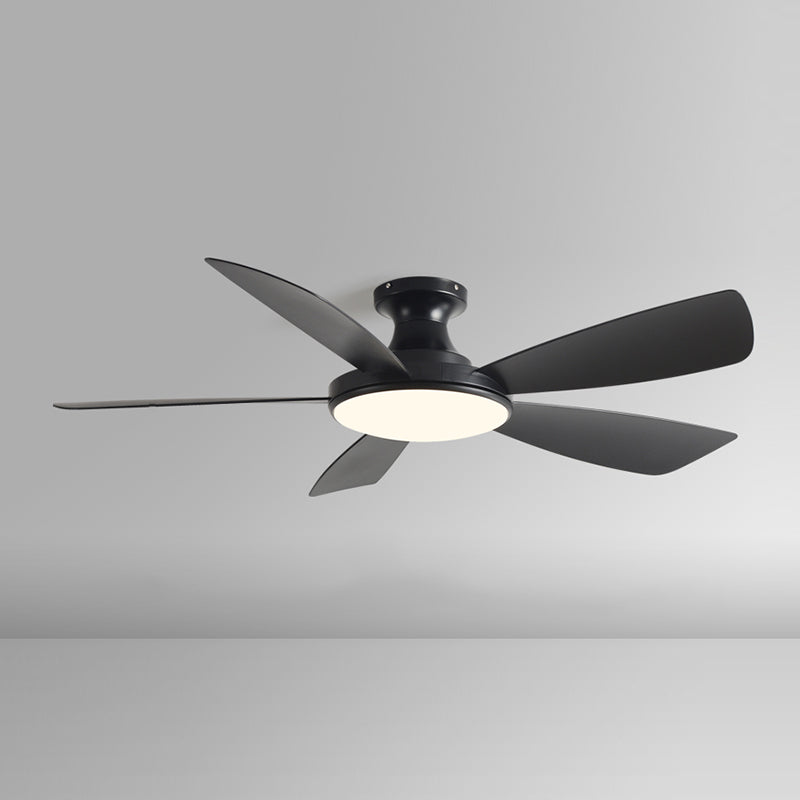 Modern LED Ceiling Fan 5 - Blades Metal and Acrylic Fan Lighting Fixture