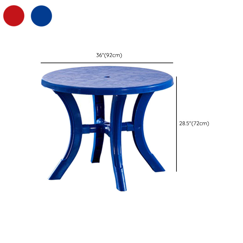 Contemporary Style Dining Set Plastic 1/5 Pcs Dining Table Set