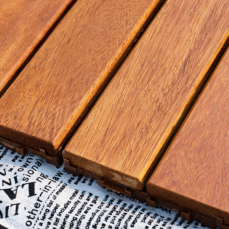 Wood Patio Flooring Tiles Outdoor Interlocking Decking Tiles with Waterproof