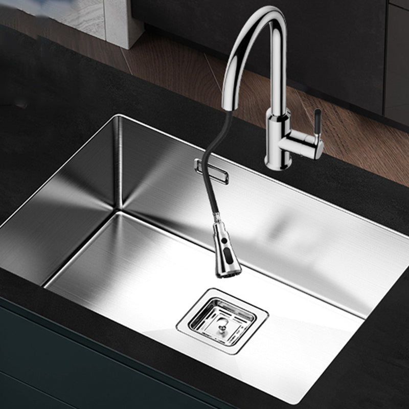 Stainless Steel Kitchen Sink Overflow Hole Design Kitchen Sink with Drain Assembly