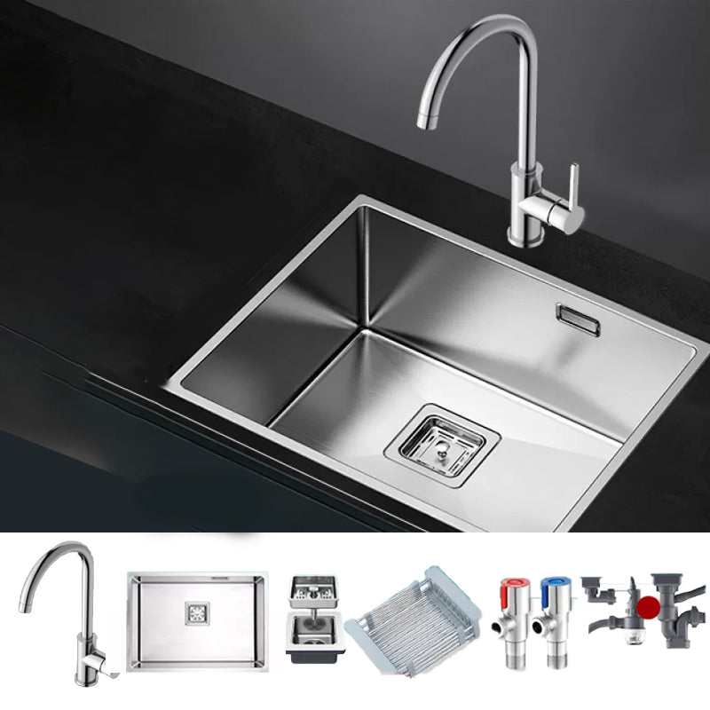 Stainless Steel Kitchen Sink Overflow Hole Design Kitchen Sink with Drain Assembly