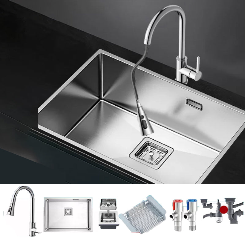 Stainless Steel Kitchen Sink Overflow Hole Design Kitchen Sink with Drain Assembly