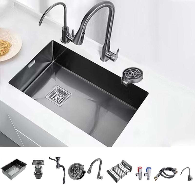 Stainless Steel Kitchen Sink Overflow Hole Design Kitchen Sink with Soundproofing