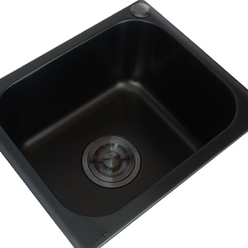 Black Stainless Steel Kitchen Sink Single Bowl Sink with Drain Assembly