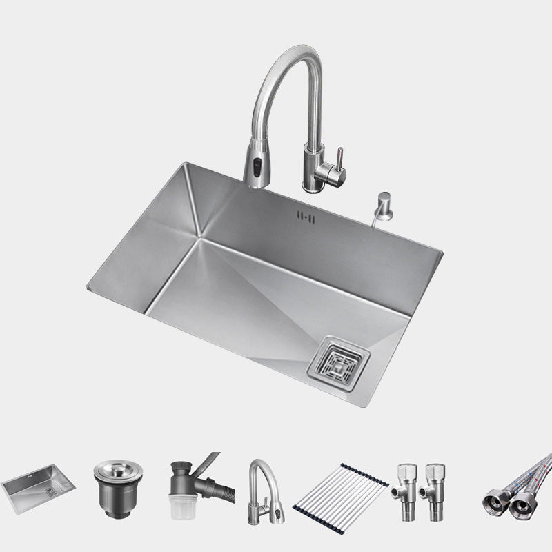 Stainless Steel Kitchen Sink Single Bowl Sink with Soap Dispenser