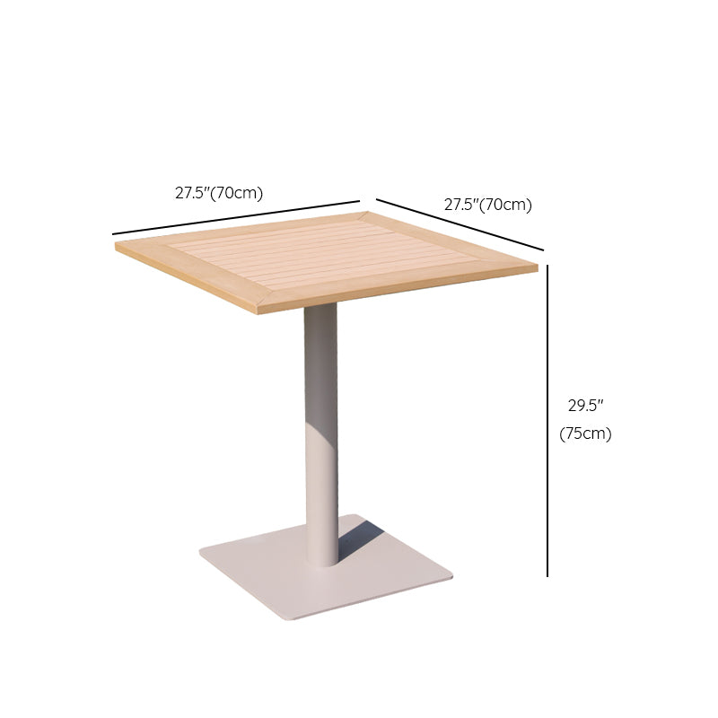 Wood and Metal Dining Table Contemporary 2-Seater Coffee Table