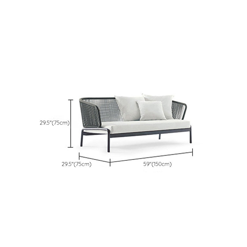 Rattan Outdoor Patio Sofa Contemporary Water Resistant Patio Sofa