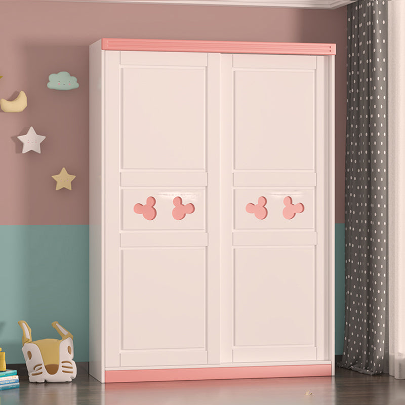 Animals Bedroom Armoire Wooden Kid's Wardrobe with Shelved and Door