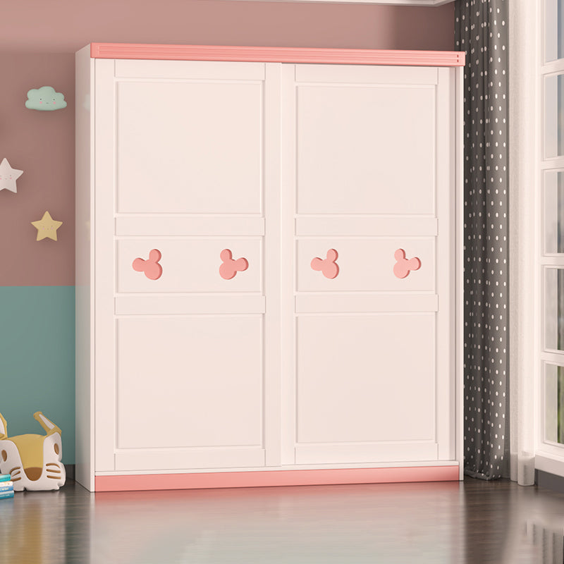 Animals Bedroom Armoire Wooden Kid's Wardrobe with Shelved and Door