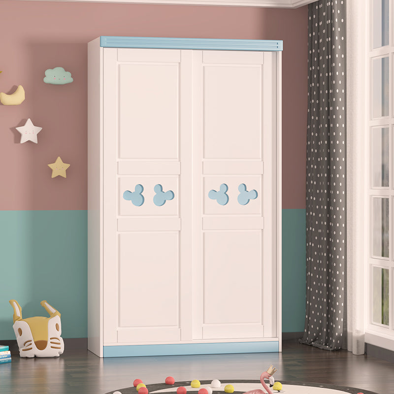 Animals Bedroom Armoire Wooden Kid's Wardrobe with Shelved and Door