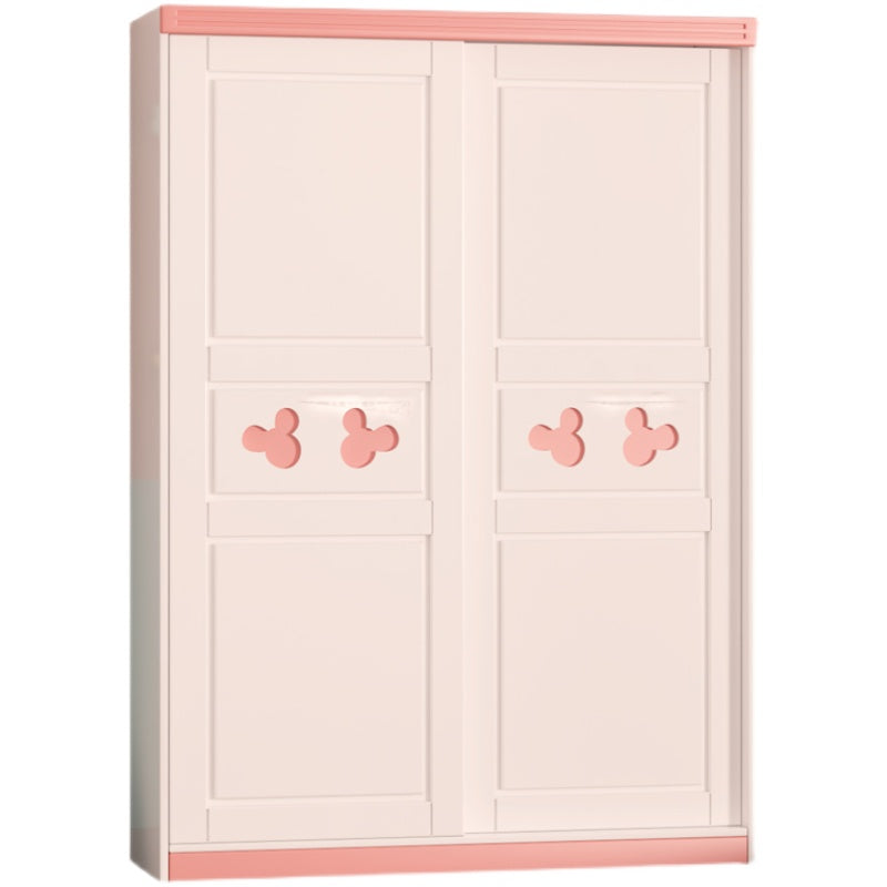 Animals Bedroom Armoire Wooden Kid's Wardrobe with Shelved and Door