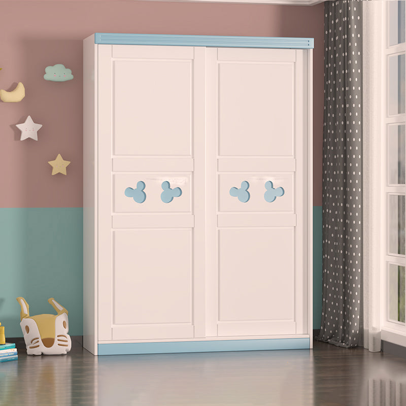 Animals Bedroom Armoire Wooden Kid's Wardrobe with Shelved and Door