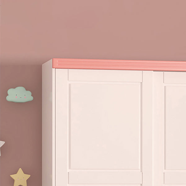 Animals Bedroom Armoire Wooden Kid's Wardrobe with Shelved and Door