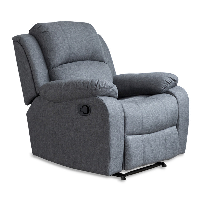 Contemporary Home Theater Recliner Metal Solid Color Arm Reclining Swiveling