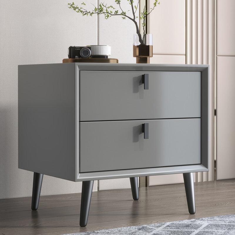 Modern Accent Table Nightstand Wooden Nightstand with Drawers