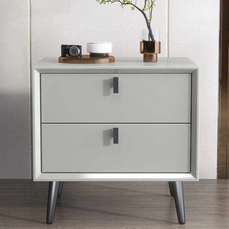 Modern Accent Table Nightstand Wooden Nightstand with Drawers