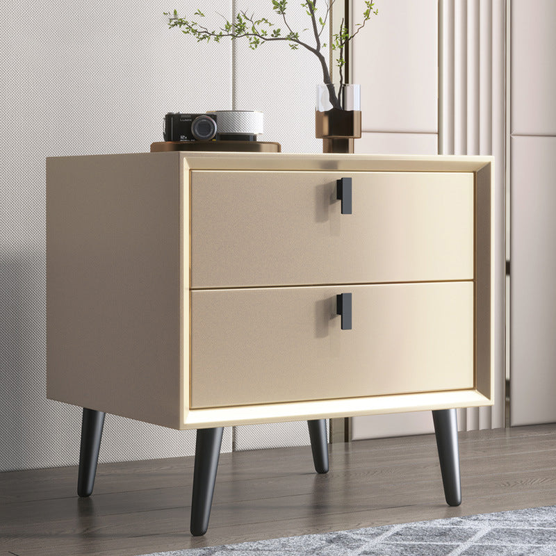 Modern Accent Table Nightstand Wooden Nightstand with Drawers