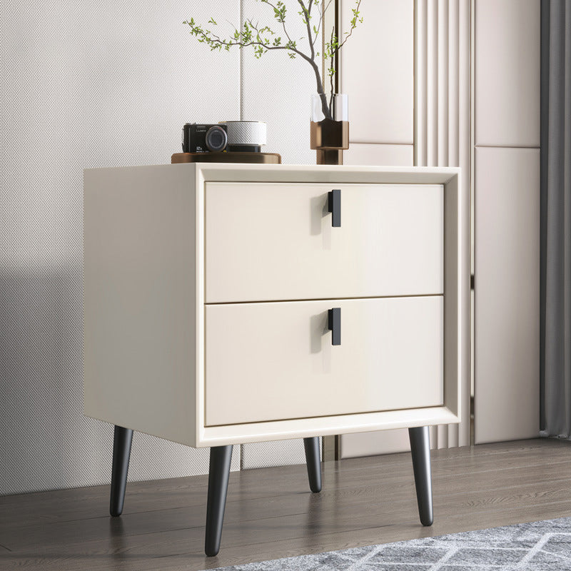 Modern Accent Table Nightstand Wooden Nightstand with Drawers