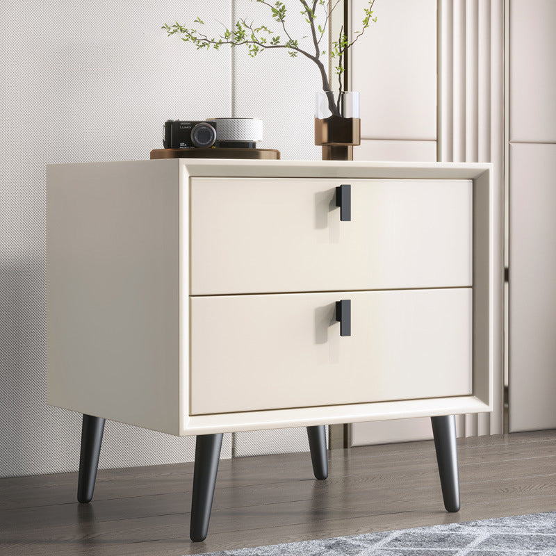 Modern Accent Table Nightstand Wooden Nightstand with Drawers