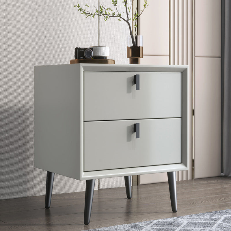 Modern Accent Table Nightstand Wooden Nightstand with Drawers