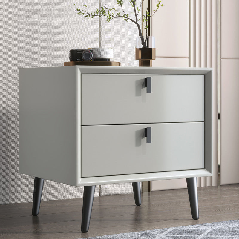 Modern Accent Table Nightstand Wooden Nightstand with Drawers