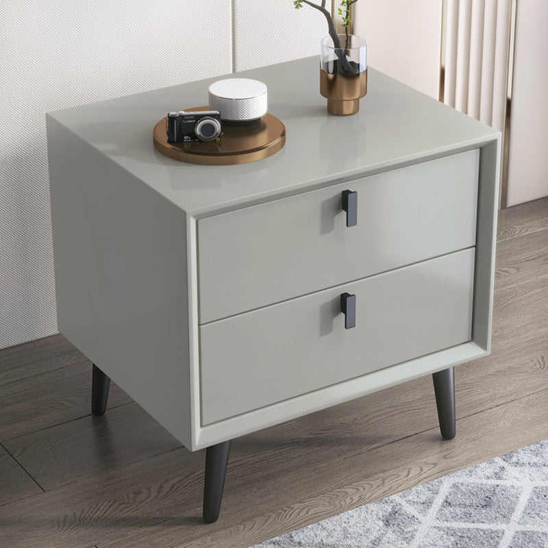 Modern Accent Table Nightstand Wooden Nightstand with Drawers