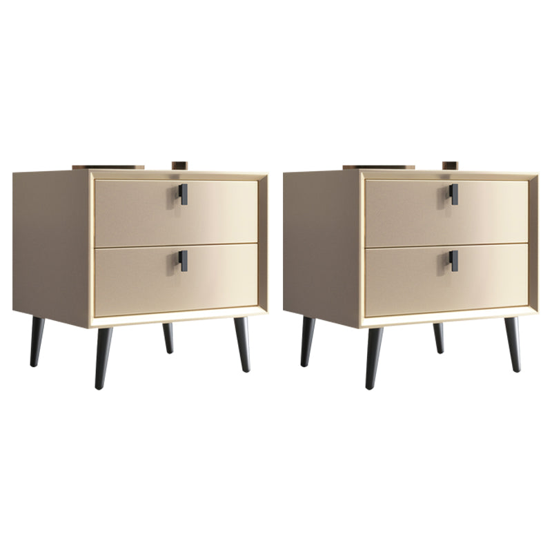 Modern Accent Table Nightstand Wooden Nightstand with Drawers